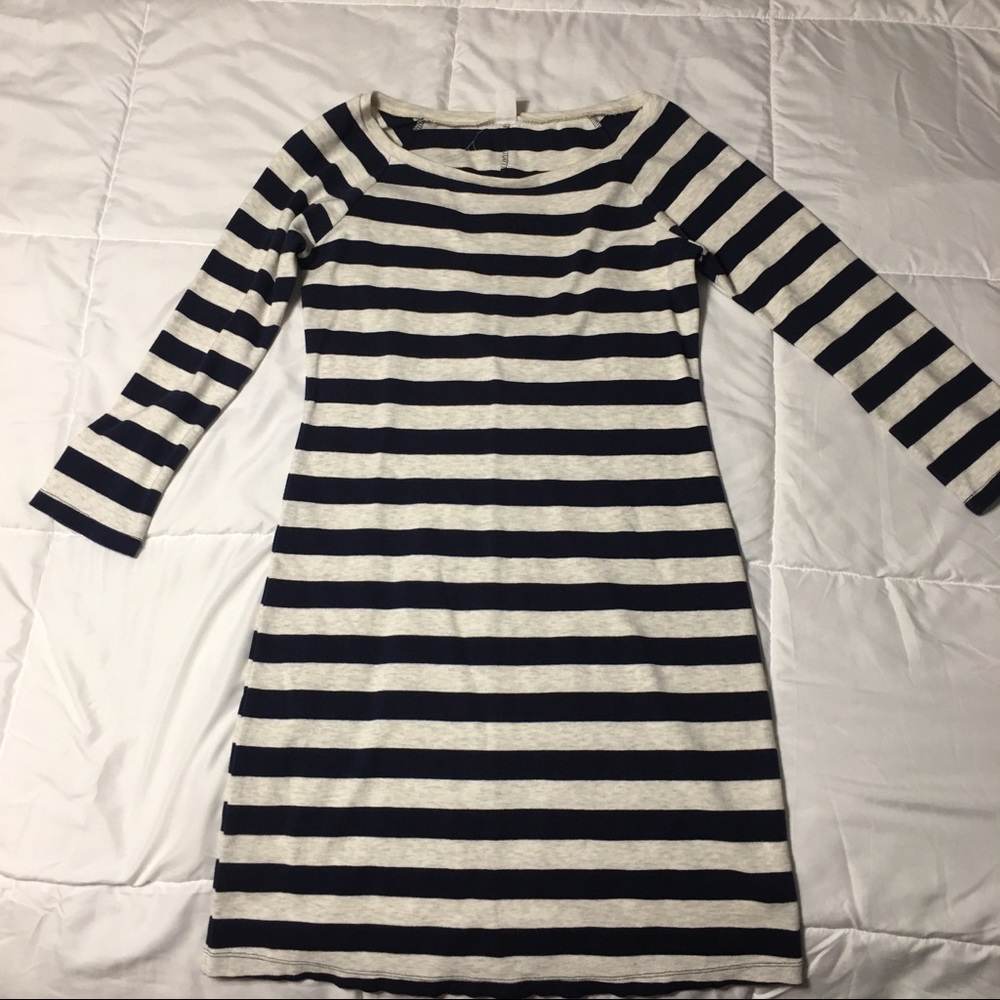 Navy blue stripped dress